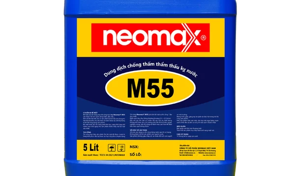 NEOMAX M55 – DUNG DỊCH CHỐNG THẤM THẨM THẤU, KỴ NƯỚC, TRONG SUỐT, GỐC NƯỚC